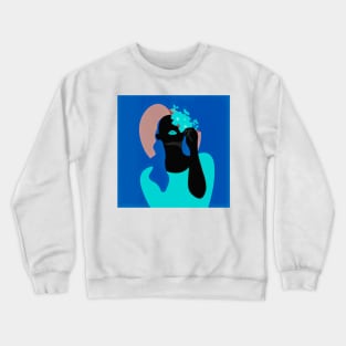 Girl With Flowers Hat Crewneck Sweatshirt